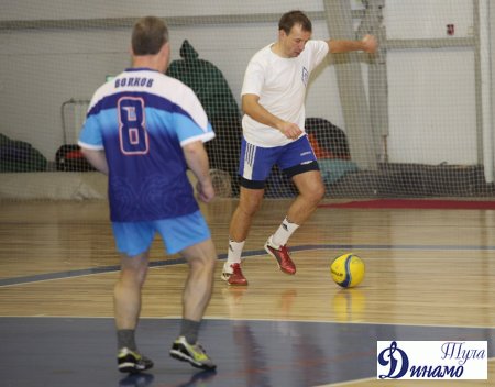 Ветераны тульского «Динамо» и ветераны спорта органов внутренних дел провели товарищеские матчи по волейболу и мини-футболу.