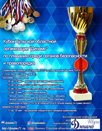 Кубок Тульской областной организации «Динамо» по плаванию